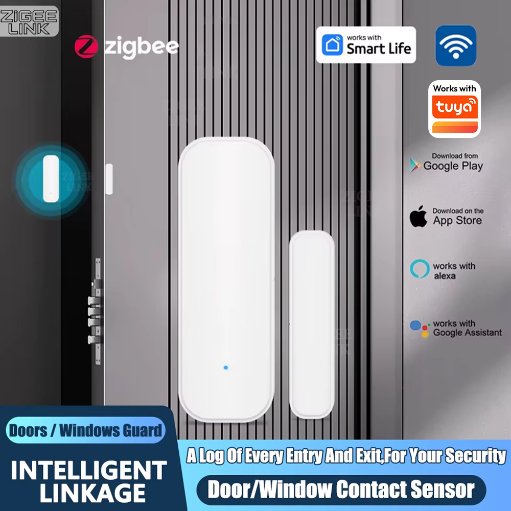 ZigBee Door Window Sensor Wire - Home Security Systems Wireless ulasan dan harga