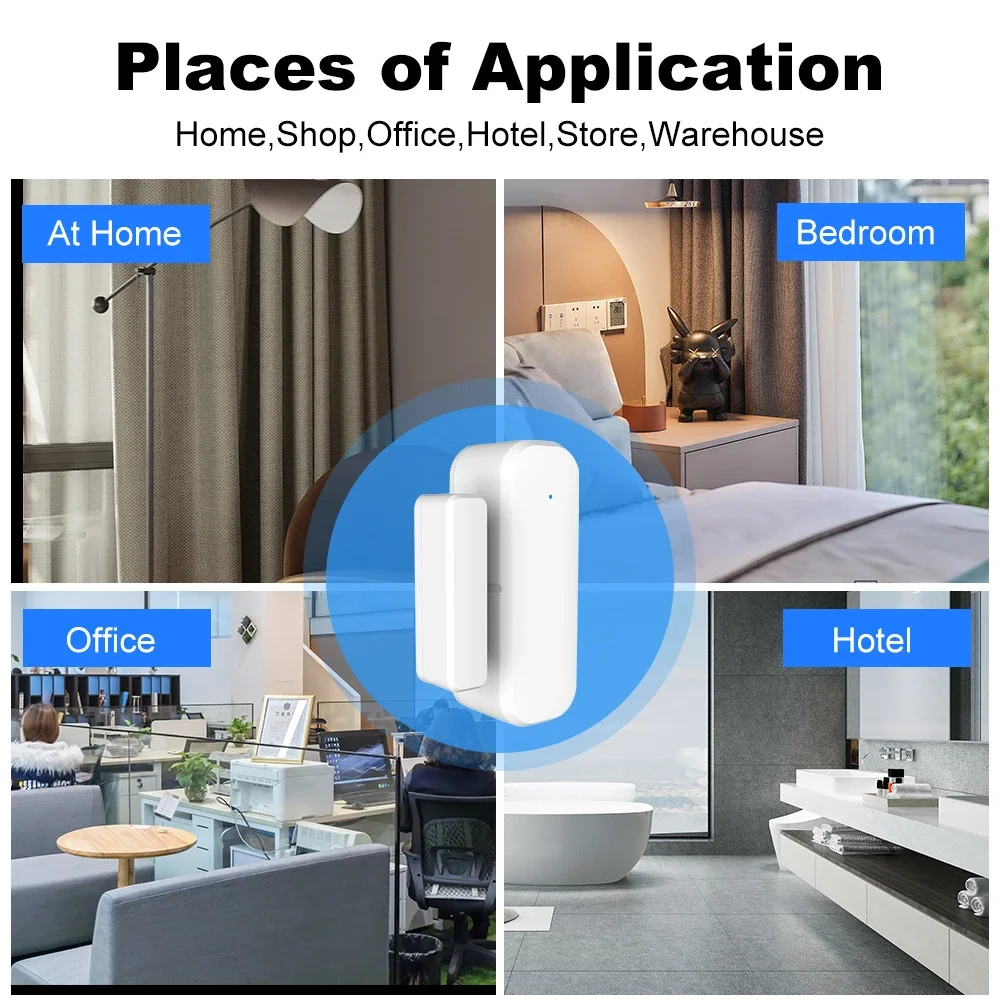 ZigBee Door Window Sensor Wire - Home Security Systems Wireless ulasan dan harga