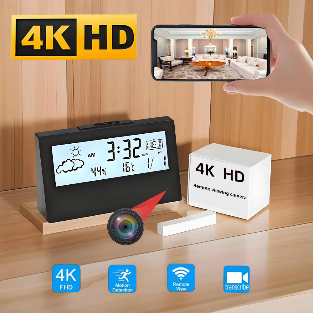 HD 4K New Mini WiFi Camera, Su - Hidden Camera Clock ulasan dan harga