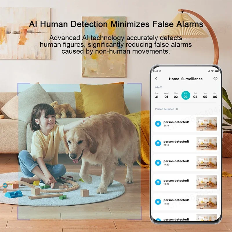 XIAOMI Wifi Camera PTZ 2K Home - Home Security Camera Xiaomi ulasan dan harga