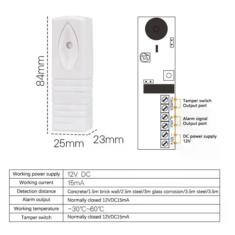 Wired Photoelectric Vibration  - Home Security Systems ulasan dan harga